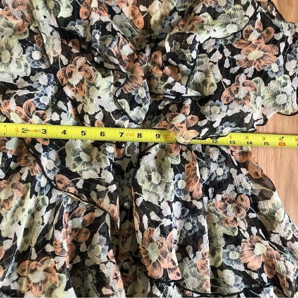 The Kooples “Wanted Ruffle Dress” Floral Ruffled Tiered Dress Women’s 1 XS/SM - Picture 11 of 13